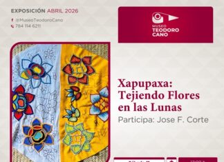 Exposición Xapupaxa: Tejiendo flores en las lunas llega al Museo Teodoro Cano.