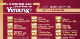 Invita SECTUR a recorrer Veracruz con agenda del 13 al 19 de abril