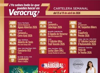 Invita SECTUR a recorrer Veracruz con agenda del 13 al 19 de abril