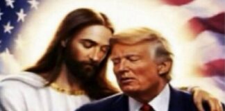 Donald Trump desata polémica al difundir imagen abrazado por Jesús y burlarse de sus críticos .