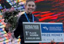 La marchista mexicana Alegna González se corona con la medalla de oro en Portugal