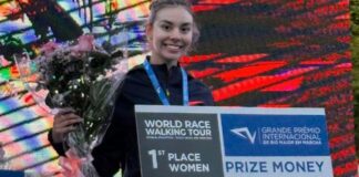 La marchista mexicana Alegna González se corona con la medalla de oro en Portugal