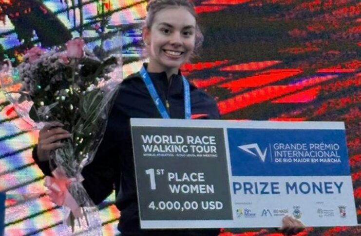 La marchista mexicana Alegna González se corona con la medalla de oro en Portugal