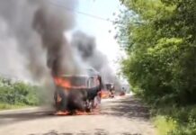 FNLS quema camiones en la Huasteca para luego huir a Hidalgo