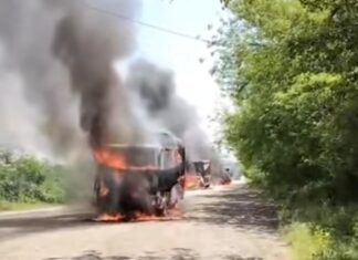 FNLS quema camiones en la Huasteca para luego huir a Hidalgo