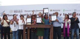 A 20 años de la represión en Atenco, presidenta Sheinbaum restituye 54.5 hectáreas a ejidatarios