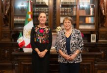 En Palacio Nacional, presidenta Sheinbaum recibe a Michelle Bachelet