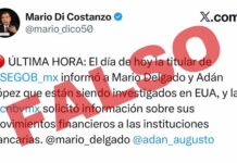 Desmiente Segob a Mario Di Costanzo en X