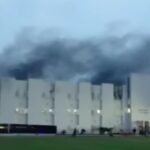 Incendio en la Escuela Náutica Mercante de Veracruz moviliza a cuerpos de emergencia.