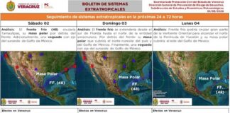 Frente frío 48 activa Alerta Gris en Veracruz .
