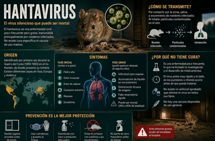 El hantavirus: el peligroso virus transmitido por roedores que sigue sin tener cura específica