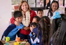 Desde Magdalena, Rocío Nahle refrenda compromiso con la niñez veracruzana.