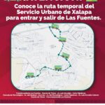 Xalapa: Por afectación en Las Fuentes, se habilita ruta alterna de transporte público.