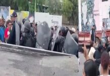 Reprimen protesta de cempesinos en Zacatecas; denuncian detención de estudiantes de la UAZ