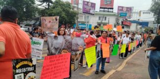 Rescatistas marchan en Xalapa para exigir sanciones por maltrato animal.