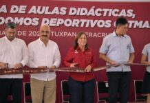 Los jóvenes deben estar en las aulas; Gobernadora entrega infraestructura educativa