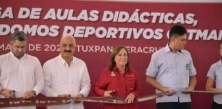Los jóvenes deben estar en las aulas; Gobernadora entrega infraestructura educativa