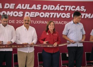 Los jóvenes deben estar en las aulas; Gobernadora entrega infraestructura educativa