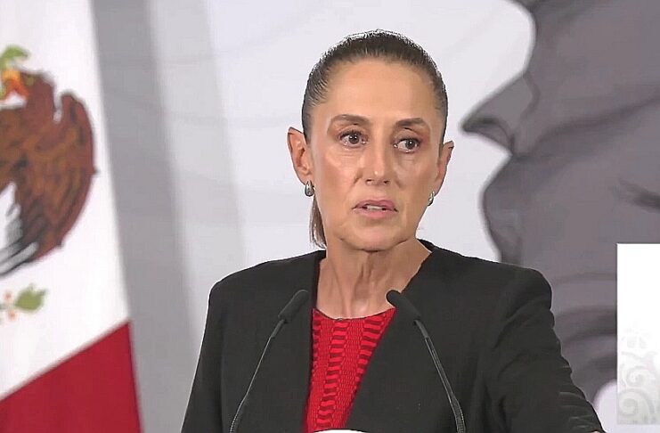 Claudia Sheinbaum descarta riesgos inmediatos por orden de Trump sobre vigilancia de remesas.