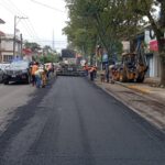 Este martes continúan los trabajos de bacheo sobre Miguel Alemán