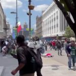 Choques entre la CNTE y policías capitalinos durante protestas en el Centro de CDMX