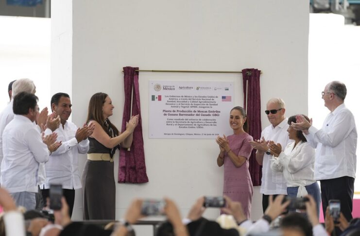 En Chiapas presidenta Sheinbaum inaugura Planta de Producción de Moscas Estériles de Gusano Barrenador