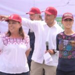 Presidenta y Gobernadora supervisan tramo Laguna Verde–La Mancha; registra 35% de avance.