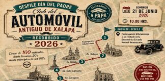 En Xalapa, desfilarán cerca de 100 autos antiguos en homenaje a los padres