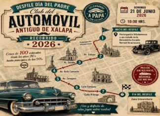 En Xalapa, desfilarán cerca de 100 autos antiguos en homenaje a los padres