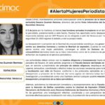 Alerta de CIMAC demanda localización con vida de la periodista Roxana Guzmán.