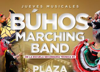 Búhos Marching Band se presentará el próximo jueves en la Plaza Lerdo.
