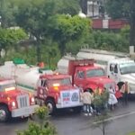 AMOTAC se moviliza para exigir a gobierno federal seguridad en carreteras ante robos, secuestros y asesinatos de transportistas.