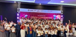 Reúne SECVER a coros y orquestas infantiles y juveniles en el Encuentro de la Región Olmeca.
