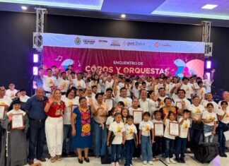 Reúne SECVER a coros y orquestas infantiles y juveniles en el Encuentro de la Región Olmeca.