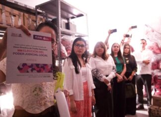 OPLE Veracruz embarcó materiales didácticos y de simulacro recuperados.