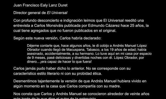 Familia de Carlos Monsiváis desacredita entrevista viral y reclama disculpa pública