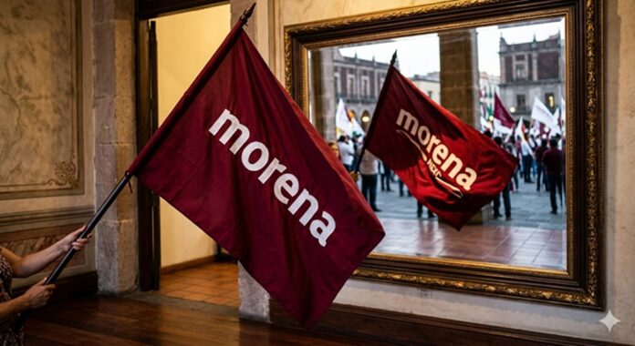 Morena frente al espejo