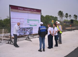 Avance del 72.3% y conclusión en julio para el Distribuidor vial de Veracruz