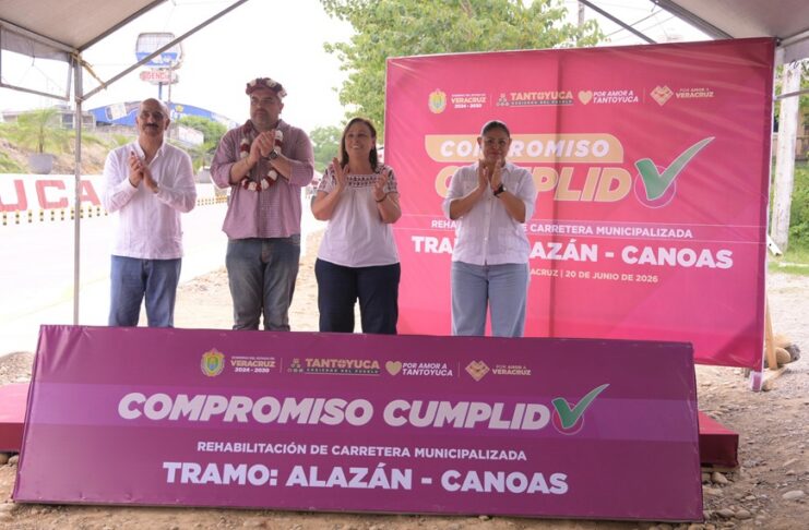 Cumplen Claudia Sheinbaum y Rocío Nahle compromiso con la carretera federal 127