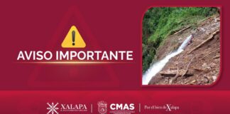 Deslizamiento de tierra daña línea de conducción de agua, habrá algunas colonias sin servicio; la CMAS iniciará reparación