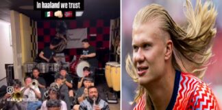 Erling Haaland, responde a Banda mexicana en redes.