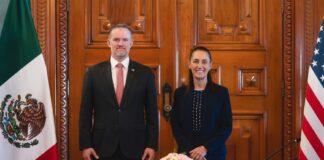 Presidenta Sheinbaum recibe al representante comercial de Estados Unidos, Jamieson Greer