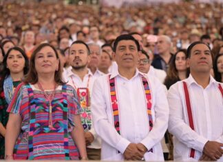 Rocío Nahle refrenda la hermandad entre Veracruz y Oaxaca en la Guelaguetza