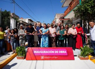 Entrega Daniela Griego primera obra de pavimentación integral realizada con recursos federales