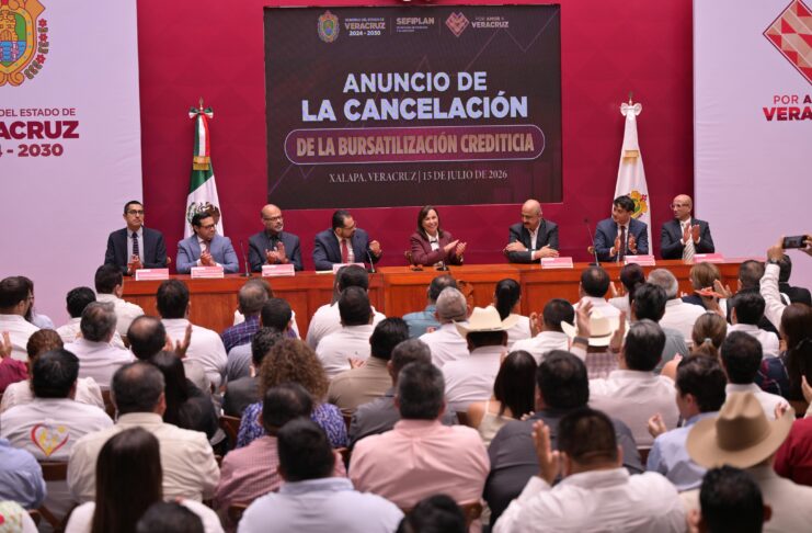 Logro histórico, Veracruz extingue la deuda bursátil de 199 municipios: Gobernadora