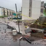 Lluvias exhiben daños en viviendas recién entregadas del programa Bienestar en Veracruz