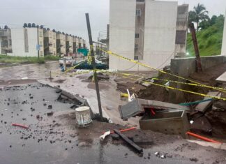 Lluvias exhiben daños en viviendas recién entregadas del programa Bienestar en Veracruz