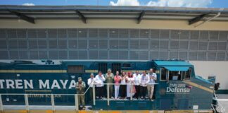 Presidenta Sheinbaum anuncia arribo de 12 locomotoras del Tren Maya de carga