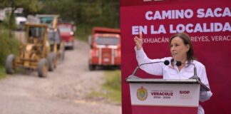 La palabra se cumple; inicia Rocío Nahle camino sacacosechas en Ixhuacán