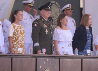 Acompaña Rocío Nahle a la presidenta Claudia Sheinbaum en graduación de cadetes navales